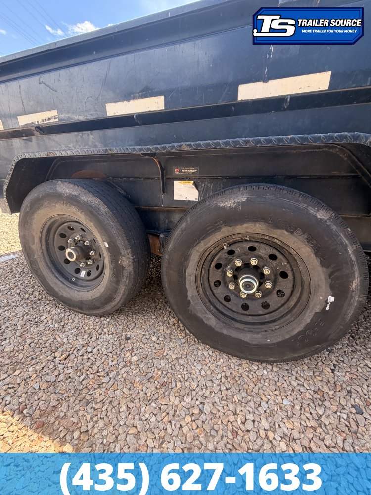 7x14 Iron Bull DWB Dump Trailer - 14K GVWR - 14 Ply Tires