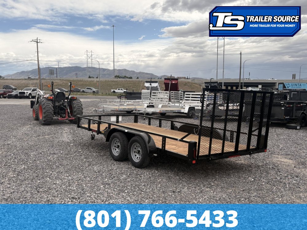 7x16 Echo EA-16-15T Utility Trailer - 7K GVWR - Tire Chocks