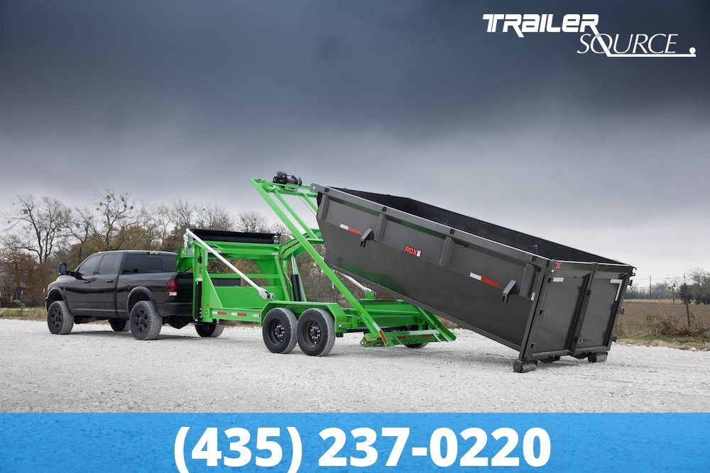 KSL 7x14 Maxx-D ROX Roll Off Dumpster w/ 3 Bins Package Bumper 14K Roll Off Trailer-Bin Package