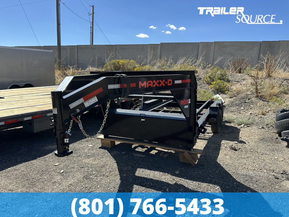 7x14 Maxx-D ROX Gooseneck Roll Off Dumpster Trailer 14K
