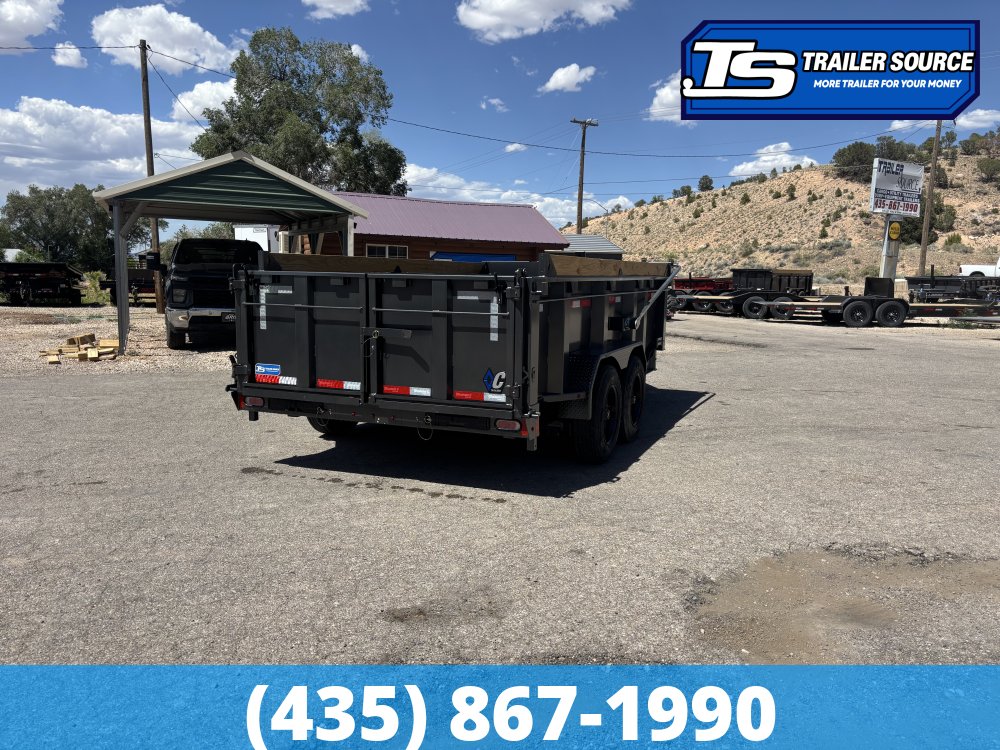 7x14 Diamond C LPT 208 Dump Trailer - 32" Sides - 18K GVWR - 18 Ply Tires, Board Brackets, Long Arm Tarp