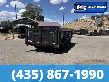 7x14 Diamond C LPT 208 Dump Trailer - 32" Sides - 18K GVWR - 18 Ply Tires, Board Brackets, Long Arm Tarp