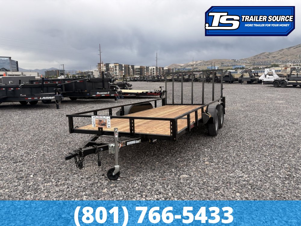 7x16 Echo EA-16-15T Utility Trailer - 7K GVWR - Tire Chocks