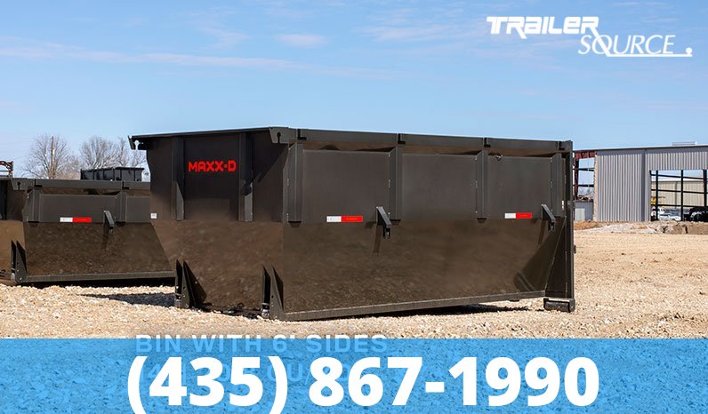 KSL 7x14 Maxx-D ROX Roll Off Dumpster w/ 3 Bins Package Bumper 14K Roll Off Trailer-Bin Package