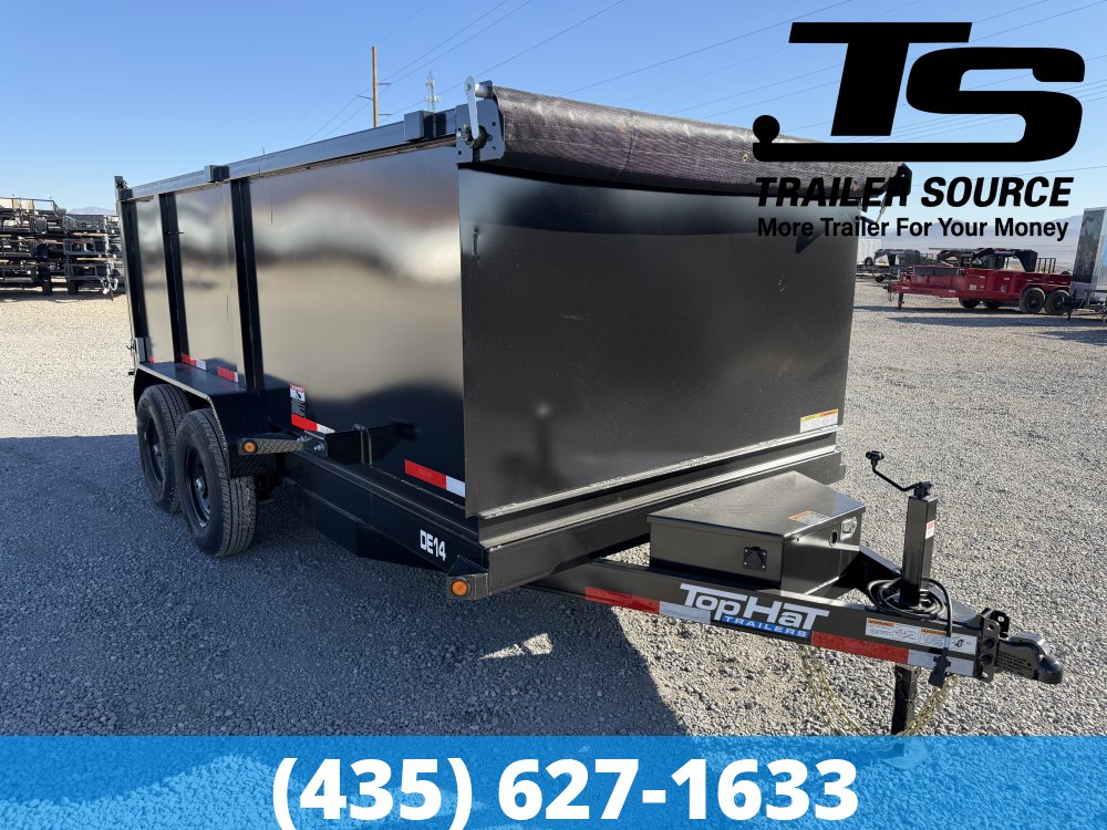 7x14 Top Hat DE Dump Trailer - 48" Sides - 14K GVWR -