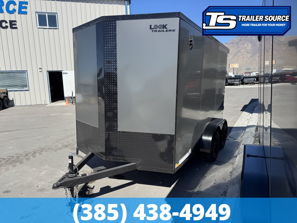 7x12 Look ST DLX Enclosed Cargo Trailer - 7'0" Interior - 7K GVWR - .080 PolyCor, Black Out Package