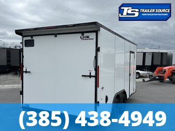 8.5x16 Look ST DLX Enclosed Cargo Trailer - 7'0" Interior - 7K GVWR - .080 PolyCor, Black Out Package, Rear Spoiler w/ Load Lights