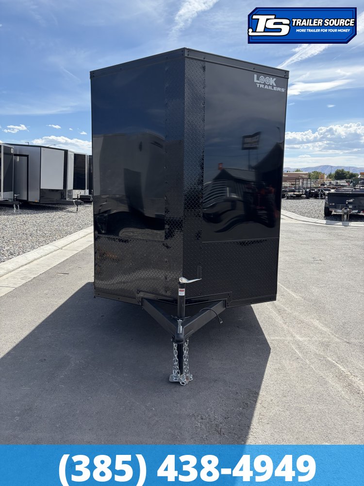 6x12 Look ST DLX Enclosed Cargo Trailer - 6'6" Interior - 3.5K GVWR - .080 PolyCor, Rear Spoiler w/ Load Lights
