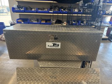 Diamond Plate Rectangle Tongue Box (Chrome)16'' DEEP X 46'' WIDE X16'' TALL