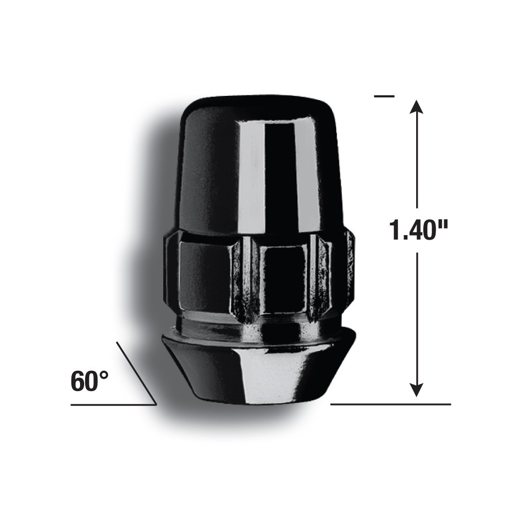 1/2"X20 BULGE ACORN NUT 13/16" ALUMINUM WHEEL