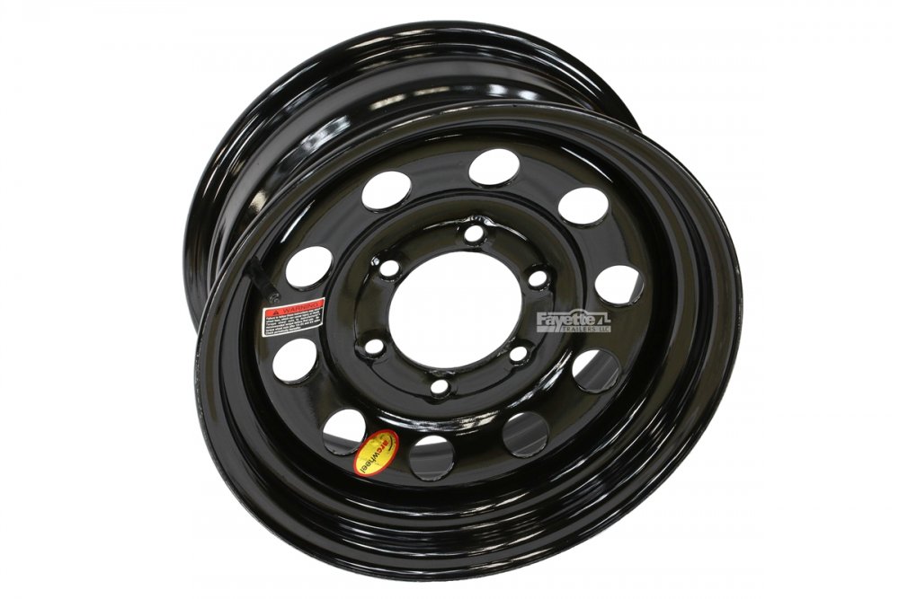15" 6 Lug Black Mod Rim/Wheel