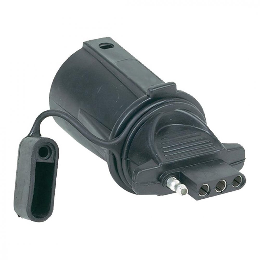 7 Way Round to 4 Flat Adapter