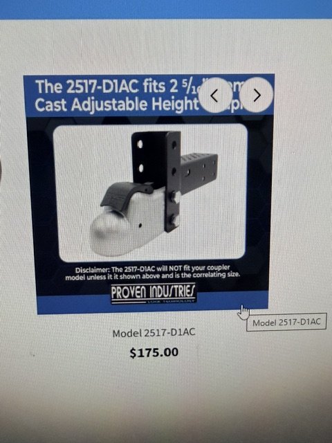 Proven Industries Model 2517-D1AC Demco Cast Adjustable Height Coupler