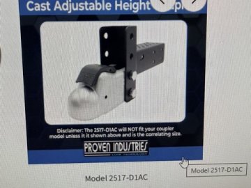 Proven Industries Model 2517-D1AC Demco Cast Adjustable Height Coupler