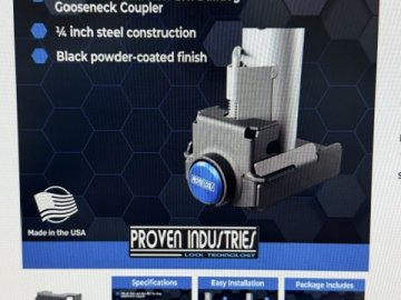 Proven Industries GRB-78 Ram Round Or Square Gooseneck Coupler