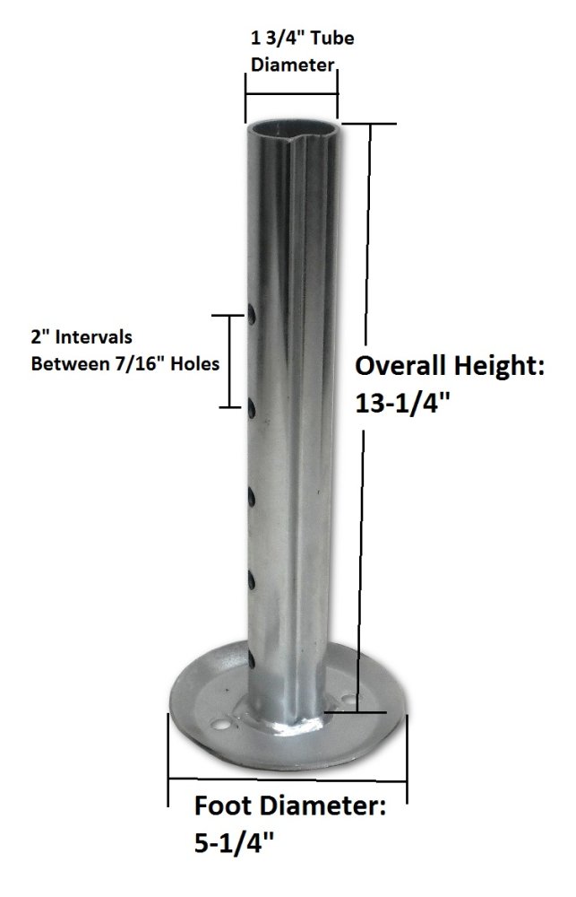 Adjustable Drop Leg Jack Foot