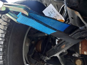 2''X24'' Axle Strap W/ D-Rings and Protective Sleeve