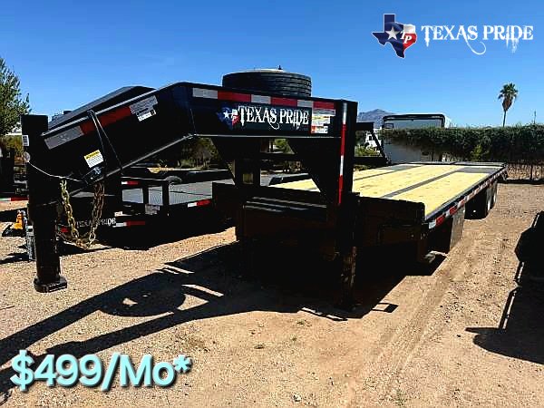 2025 Texas Pride 8X25+5 30K Gooseneck Equipment/ Flat Bed Trailer