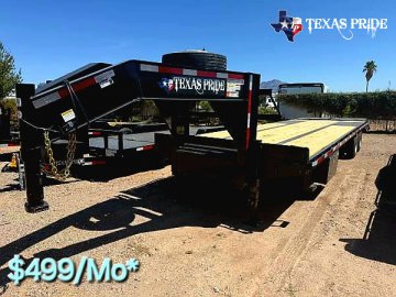 2025 Texas Pride 8X25+5 30K Gooseneck Equipment/ Flat Bed Trailer