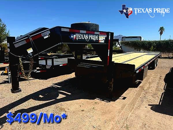 Texas Pride 8.5X25+5 30K Gooseneck Equipment/ Flat Bed Trailer