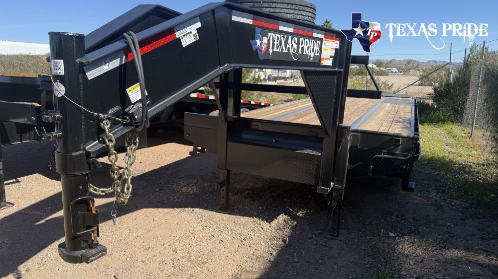Texas Pride 8.5X25+5 30K Gooseneck Equipment/ Flat Bed Trailer