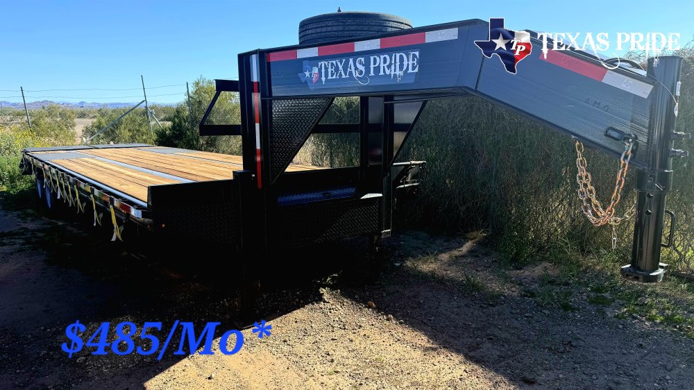 Texas Pride 8.5X25+5 30K Gooseneck Equipment/ Flat Bed Trailer