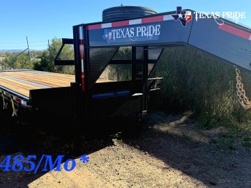 Texas Pride 8.5X25+5 30K Gooseneck Equipment/ Flat Bed Trailer