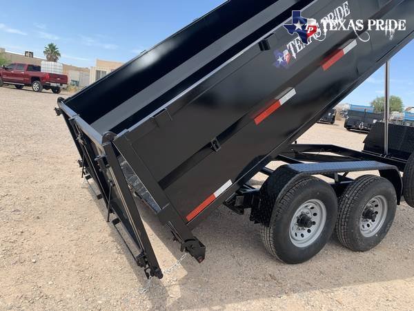 2025 Texas Pride 7x16x3 14k Bumper Pull Dump Trailer