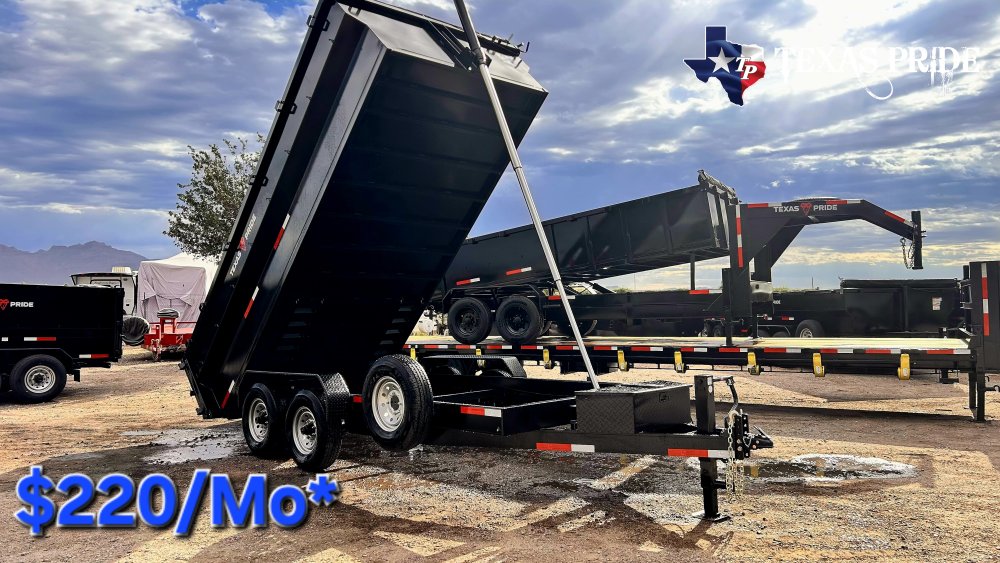 Texas Pride 7x16x3 16K Bumper Pull Dump Trailer