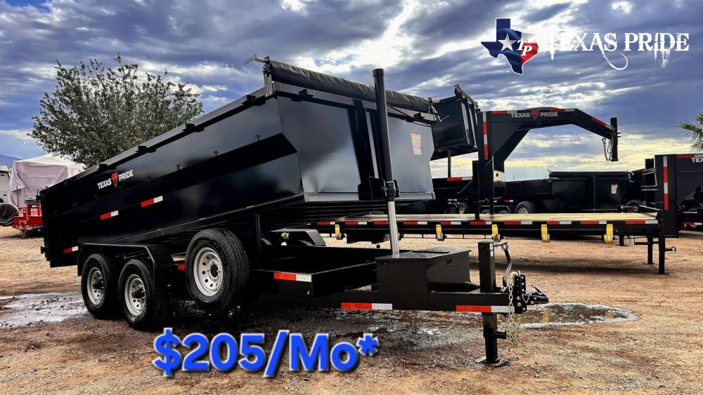 2026 Texas Pride 7x16x3 14k Bumper Pull Dump Trailer