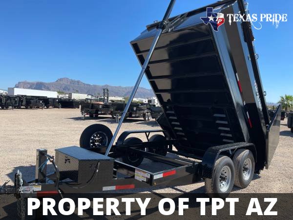 2024 7x12x3 14K GVWR BP TEXAS PRIDE DUMP TRAILER