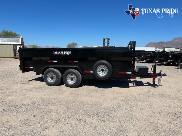 2025 7x14x3 14K GVWR TEXAS PRIDE DUMP TRAILER BP