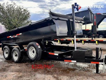 Texas Pride 7x16x2 14K Bumper Pull Dump Trailer