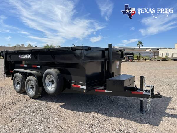 2025 Texas Pride 7x16x3 16k Bumper Pull Dump Trailer