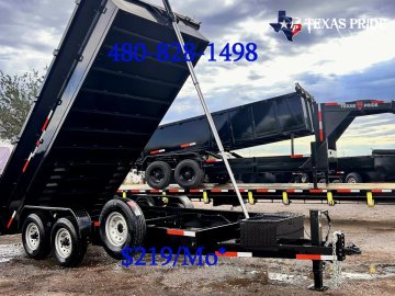 2026 Texas Pride 7x16x2 16k Bumper Pull Dump Trailer