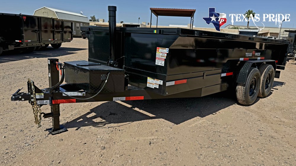 2026 Texas Pride 7x16x2 16k Bumper Pull Dump Trailer