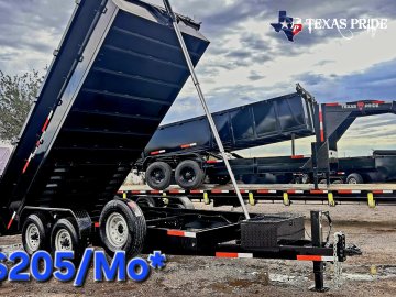 2026 Texas Pride 7x16x2 16k Bumper Pull Dump Trailer