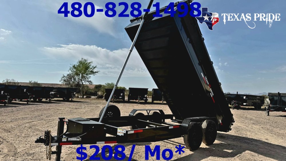 Texas Pride 7x16x2 14K Bumper Pull Dump Trailer