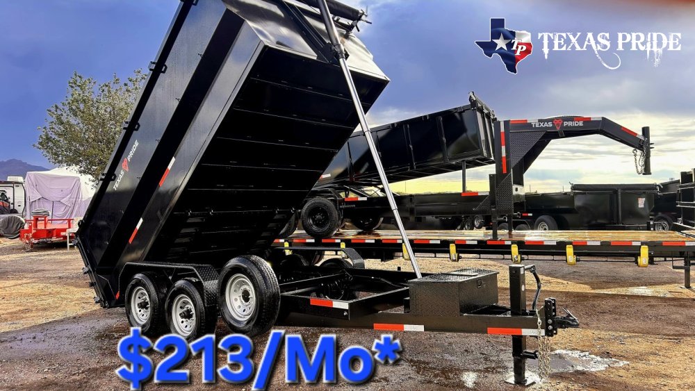 2026 Texas Pride 7x14x4 16k Bumper Pull Dump Trailer