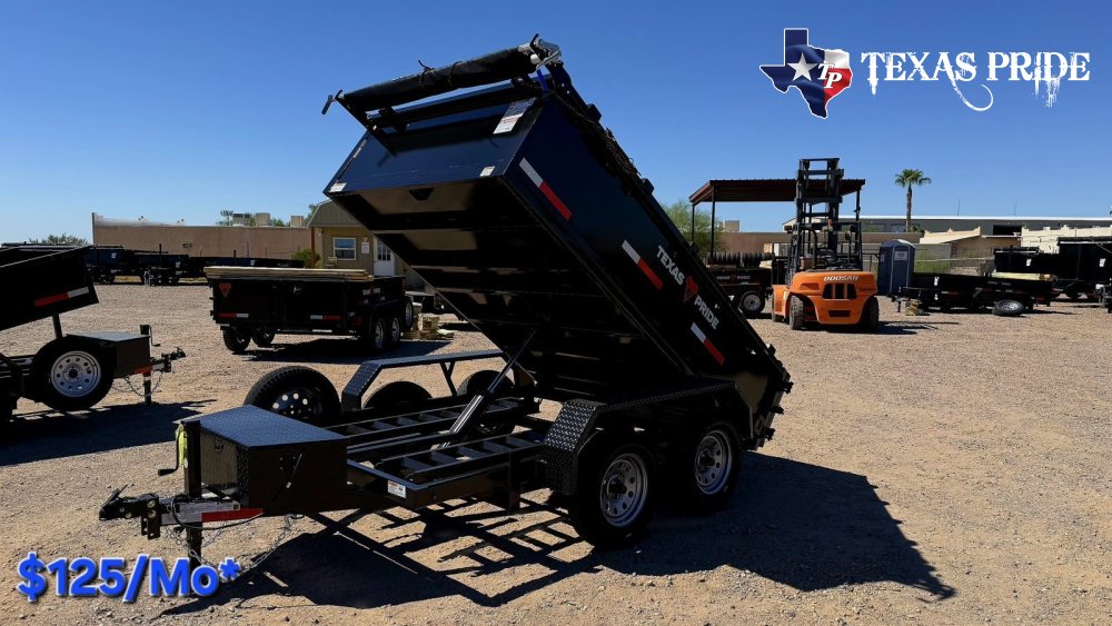 2026 Texas Pride 6x10x2 7k Bumper Pull Dump Trailer