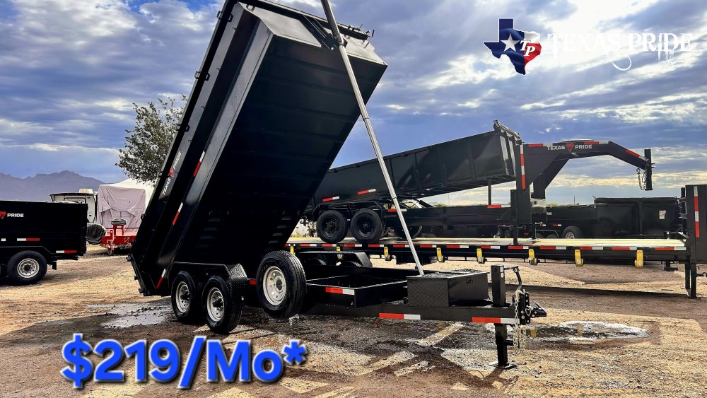 Texas Pride 7x16x3 16K Bumper Pull Dump Trailer
