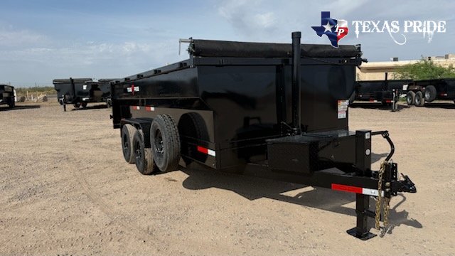 2026 7x16x3 14k Bumper Pull Dump Trailer Texas Pride
