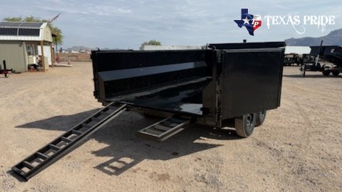 2026 7x16x3 14k Bumper Pull Dump Trailer Texas Pride