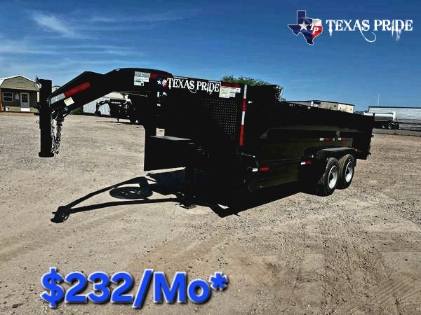2026 Texas Pride 7x14x3 16k Gooseneck Dump Trailer