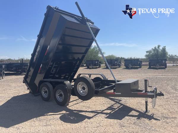 2025 7x12x3 14K GVWR BP TEXAS PRIDE DUMP TRAILER