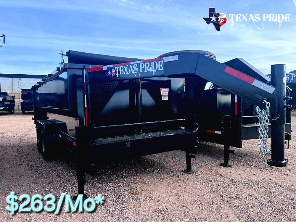 2025 Texas Pride 7x16x4 16k Gooseneck Dump Trailer