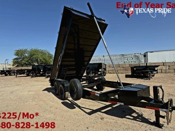 2026 Blowout Sale 7x16x2 16k Bumper Pull Dump Trailer Texas Pride