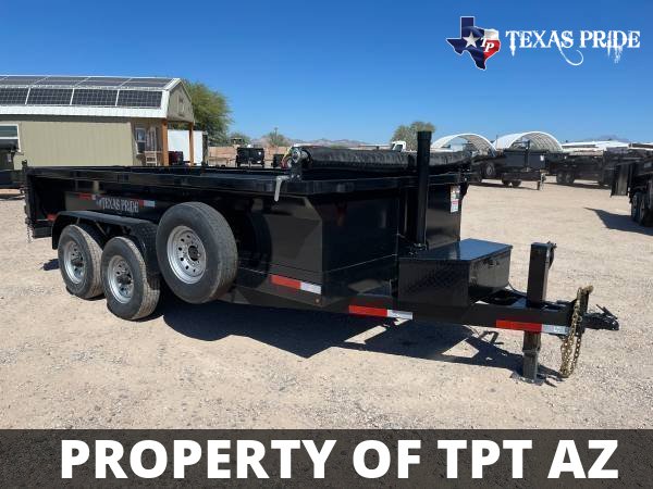 2025 7x14x2 14K GVWR BP TEXAS PRIDE DUMP TRAILER