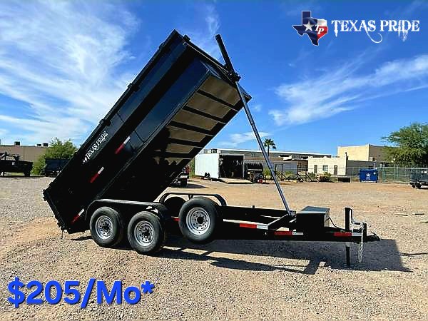 2025 Texas Pride 7x16x3 14K Bumper Pull Dump Trailer
