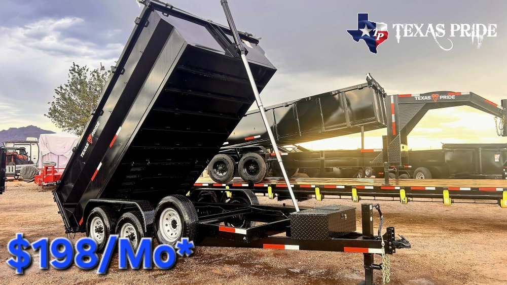 2026 Texas Pride 7X14X3 14K Bumper Pull Dump Trailer
